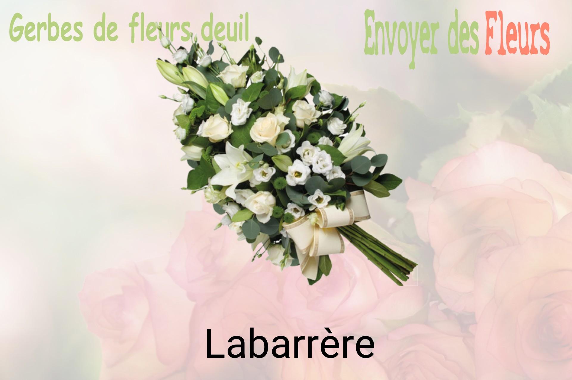 Gerbe de fleurs de deuil livrée à Labarrère